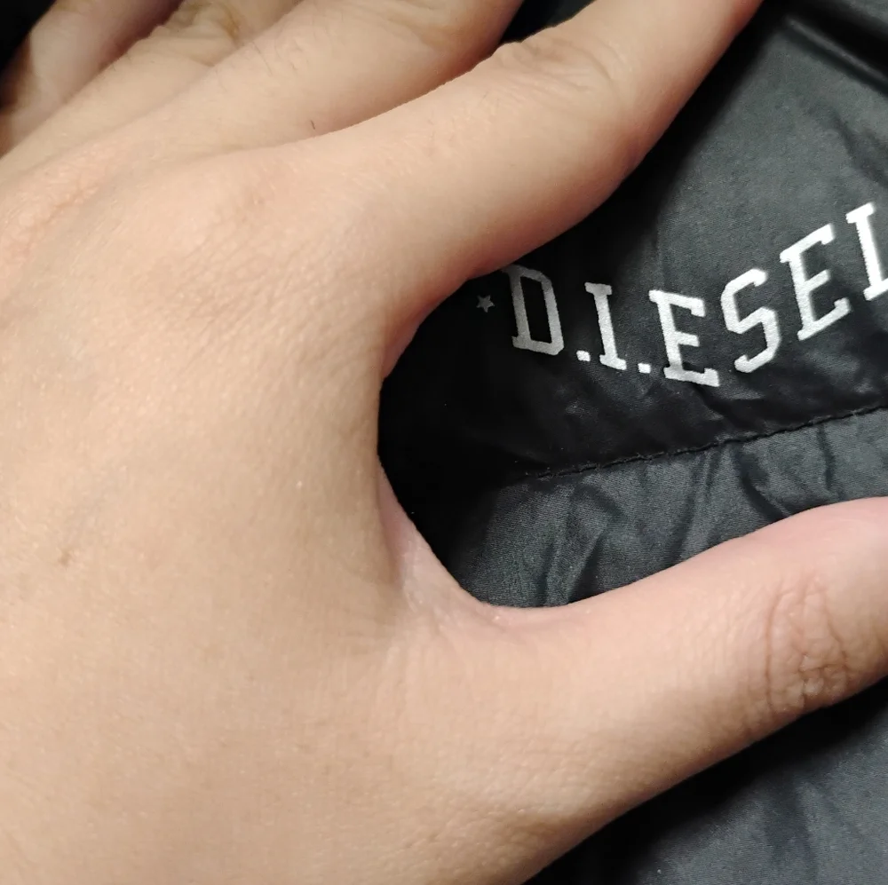 Diesel Boys Contrast Trim Hooded Puffer Jacket Down Fill Size 14
